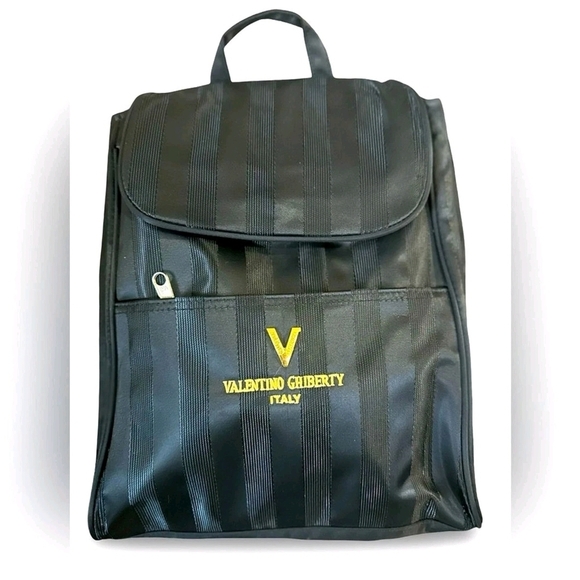 Handbags - Valentino Ghiberty Back Pack Luxury Designer Limited Edition Black Striped